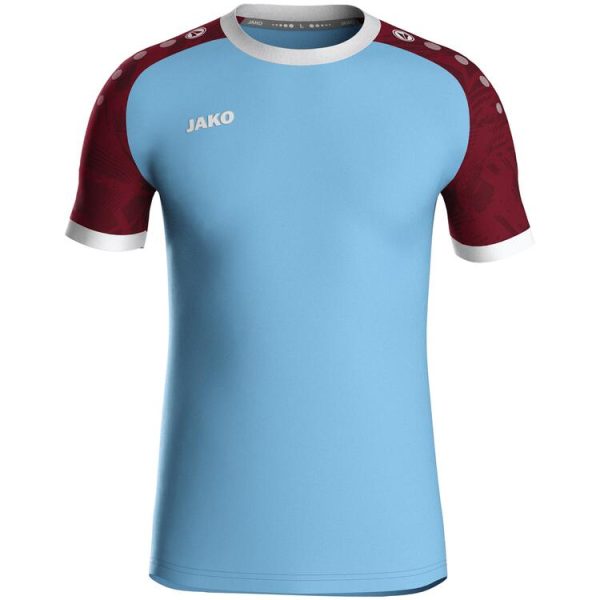 jako trikot iconic ka 4224 lightblue weinrot gr 116