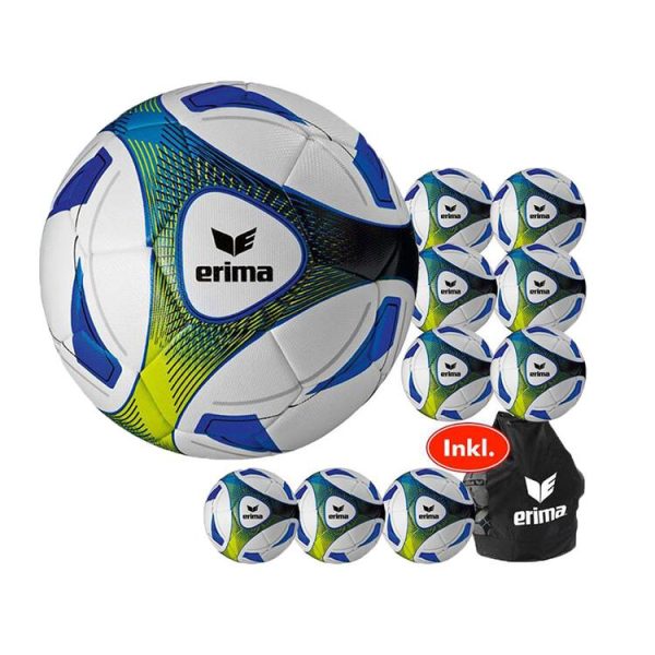 10x erima hybrid training fussball inkl ballsack