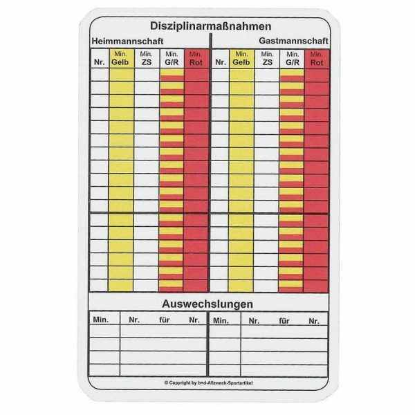 erima spielnotizkarten fussball weiss 732301 gr 00