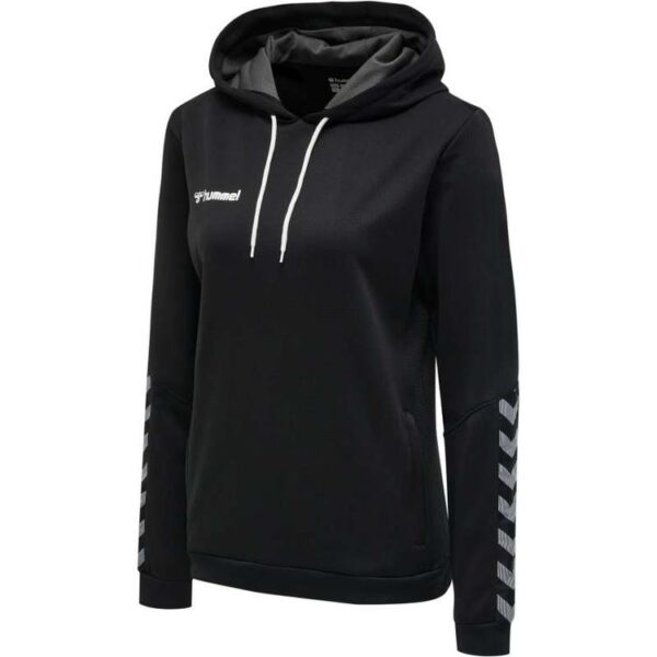 hummel authentic poly hoodie damen black white l