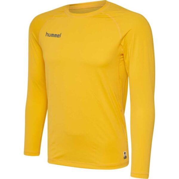 hummel hml first performance jersey l s sports yellow 204502 5001 gr m