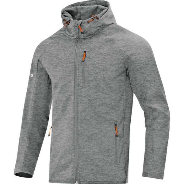 jako softshelljacke light grau meliert 7605 40 gr