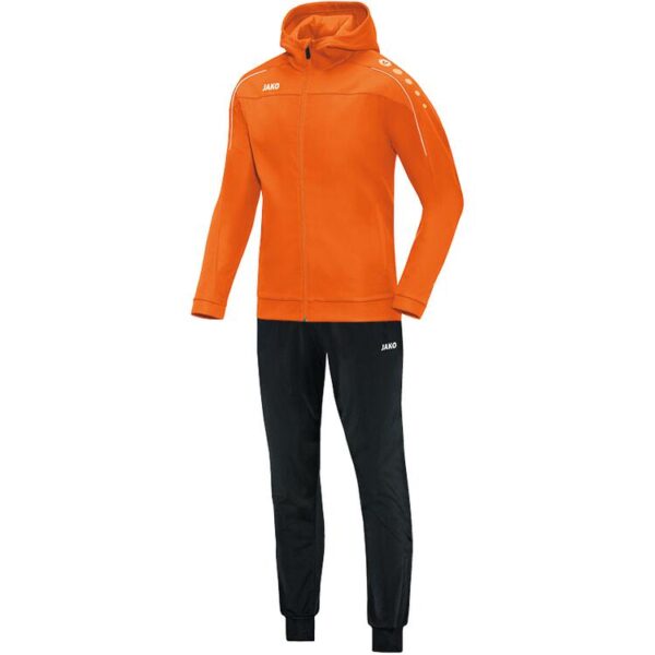 jako trainingsanzug polyester classico mit kapuze neonorange m9450 19 gr 46