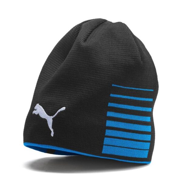 puma liga reversible beanie 022357 electric blue lemonade puma black gr osfa